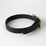 エルメス アピ3 レザー ブレスレット シルバー / ブラック - NEWSED