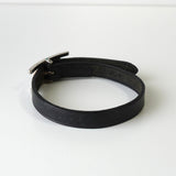 エルメス アピ3 レザー ブレスレット シルバー / ブラック - NEWSED