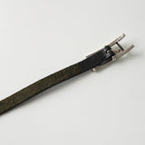 エルメス アピ3 レザー ブレスレット シルバー/ブラック □E刻印 箱付き - NEWSED