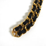 シャネル ココマーク 3連 レザー チェーンベルト GP ゴールド / ブラック - NEWSED