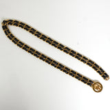 シャネル ココマーク 3連 レザー チェーンベルト GP ゴールド / ブラック - NEWSED