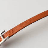 エルメス アピ3 レザー ブレスレット シルバー/ブラウン □I刻印 - NEWSED