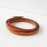 エルメス アピ3 レザー ブレスレット シルバー/ブラウン □I刻印 - NEWSED