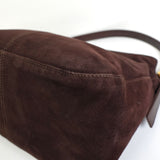 フェンディ マンマバケット スエード / レザー ワンショルダーバッグ ブラウン