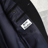 アクネ ストゥディオズ メルトンウール チェスターコート ブラック