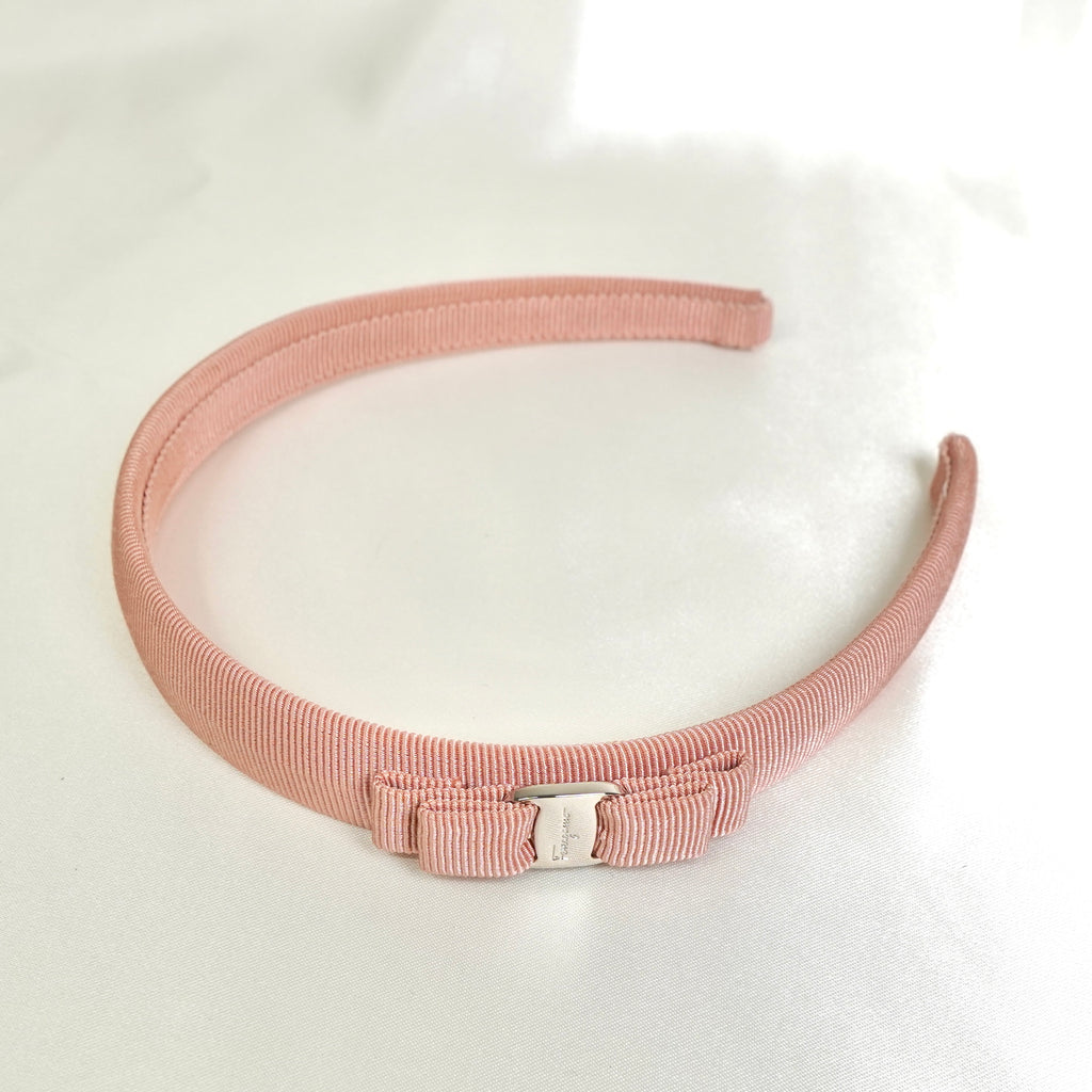 サルバトーレ フェラガモ ヴァラ リボン カチューシャ ピンク