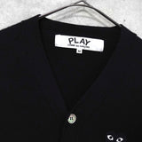 プレイ コム デ ギャルソン ハートロゴ カーディガン ブラック
