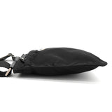 プラダ トライアングルロゴ テスート / レザー ショルダーバッグ ブラック