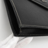 サンローラン YSLロゴ ステッチ ショルダーバッグ ブラック