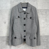 イヴサンローラン ヴィンテージ ツイード ジャケット グレー レディース