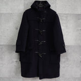 バーバリー ノバチェック裏地 ダッフルコート ネイビー