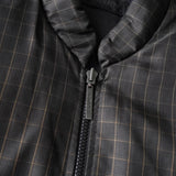 イヴ サンローラン ヴィンテージ リバーシブル YSLロゴ 刺繍 チェック柄 中綿ベスト ブラック / グレー