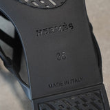 エルメス エジェリ シェーヌダンクル ラバー サンダル ブラック サイズ35 / 約22cm 箱付き - NEWSED