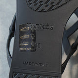 エルメス エジェリ シェーヌダンクル ラバー サンダル ブラック サイズ35 / 約22cm 箱付き - NEWSED