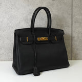 エルメス バーキン35 アルデンヌ ブラック ゴールド金具 ○W刻 - NEWSED