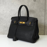 エルメス バーキン35 アルデンヌ ブラック ゴールド金具 ○W刻 - NEWSED