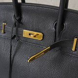 エルメス バーキン35 アルデンヌ ブラック ゴールド金具 ○W刻 - NEWSED