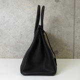 エルメス バーキン35 アルデンヌ ブラック ゴールド金具 ○W刻 - NEWSED