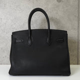 エルメス バーキン35 アルデンヌ ブラック ゴールド金具 ○W刻 - NEWSED