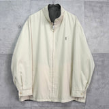 イヴ サンローラン ヴィンテージ リバーシブル YSLロゴ チェック柄 ブルゾン ジャケット ベージュ / ブラック