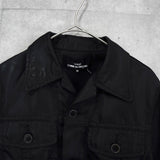 トリコ コムデギャルソン 2002年製 光沢 トラッカージャケット ブラック