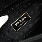 プラダ トライアングルロゴ テスート / レザー ショルダーバッグ ブラック
