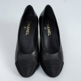 シャネル ココマーク刺繍 バイカラートゥ ハイヒールパンプス 37 1/2C / 24.0cm - 24.5cm - NEWSED