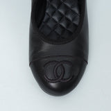 シャネル バレリーナ メリージェーン チャンキーヒール パンプス ブラック 37 1/2C / 24.0cm〜24.5cm - NEWSED