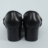 シャネル バレリーナ メリージェーン チャンキーヒール パンプス ブラック 37 1/2C / 24.0cm〜24.5cm - NEWSED