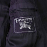 バーバリー ヴィンテージ ノバチェック ホースロゴ 金ボタン ダブル テーラードジャケット ネイビー メンズ