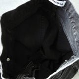 バレンシアガ ウォッシュ加工 デニム ブラック レディース