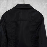 トリコ コムデギャルソン 2002年製 光沢 トラッカージャケット ブラック