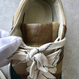 エムエムシックス メゾンマルジェラ レザー スエード 厚底 ダッドスニーカー ブルー / グレー サイズ39.5 - NEWSED