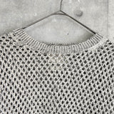 ヨーク MESHED KNIT CREWNECK メッシュ ニット グレージュ