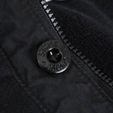 ストーンアイランド コンパスバッジ ハーフジップ ガーメントダイ スウェット ブラック メンズ