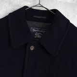 バーバリー ヴィンテージ カシミヤ混紡 ウールコート ブラック