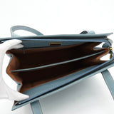 ロエベ ロゴ レザー トートバッグ ブルー レディース