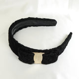 サルバトーレ フェラガモ ヴァラ リボン ファー カチューシャ ブラック