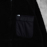 ザ ノースフェイス リバーシブル ロゴ刺繍 ロング丈 キルティングコート ボアコート カーキ / ブラック