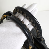 バレンシアガ ジャイアンドミニシティ レザー 2way ハンドバッグ ショルダーバッグ ブラック / グレー