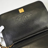 シャネル ココマーク プッシュロック マトラッセ ラムスキン 3way チェーンショルダーバッグ ブラック - NEWSED