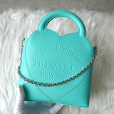 ティファニー リターン トゥ ティファニー スモール トートバッグ 3way チェーン ショルダーバッグ ハンドバッグ ティファニーブルー - NEWSED