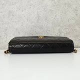 シャネル ココマーク プッシュロック マトラッセ ラムスキン 3way チェーンショルダーバッグ ブラック - NEWSED