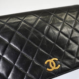 シャネル ココマーク プッシュロック マトラッセ ラムスキン 3way チェーンショルダーバッグ ブラック - NEWSED