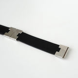 エルメス ルーリー リバーシブル 3way バングル ブレスレット レザー ブラック / オレンジ - NEWSED