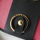 プラダ サフィアーノレザー 4連 キーケース ゴールド / ブラック - NEWSED