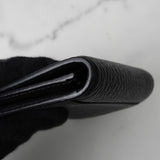 メゾン マルジェラ 4ステッチ 四つタグ レザー 三つ折り財布 コンパクトウォレット ブラック - NEWSED