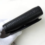 メゾン マルジェラ 4ステッチ 四つタグ レザー 三つ折り財布 コンパクトウォレット ブラック - NEWSED