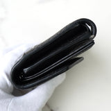 メゾン マルジェラ 4ステッチ 四つタグ レザー 三つ折り財布 コンパクトウォレット ブラック - NEWSED