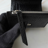 メゾン マルジェラ 4ステッチ 四つタグ レザー 三つ折り財布 コンパクトウォレット ブラック - NEWSED